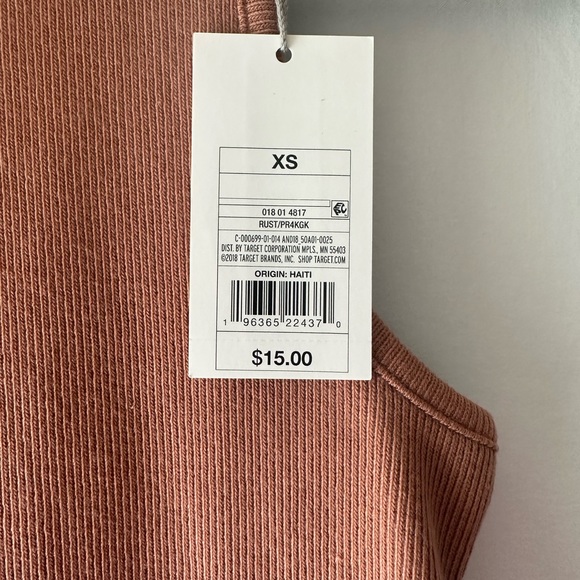 NWT A New Day Mock Neck Knit Tank Rust Color Size XS - Picture 4 of 4